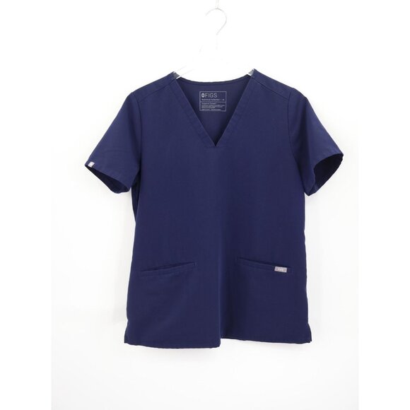 FIGS Women’s Casma Scrub Top Navy Blue Size Medium Technical Comfort F1100 - Picture 4 of 16